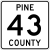 Pine County Route 43 MN.svg