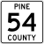Pine County Route 54 MN.svg