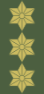 Rank insignia of generalløjtnant of the Royal Danish Army.svg