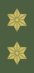 Rank insignia of generalmajor of the Royal Danish Army.svg