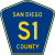 San Diego County Route S1 sign
