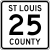 St Louis County Route 25 MN.svg