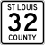 St Louis County Route 32 MN.svg