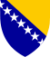 The coat of arms of Bosnia and Herzegovina.