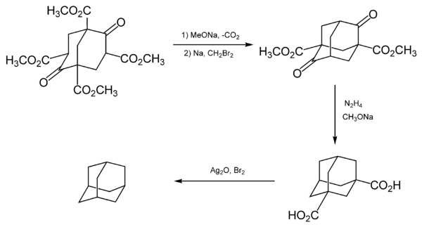 Adamantane synthesis by Prelog.png