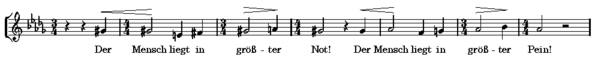 Fourth movement, beginning of alto solo