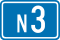 N3 road sign