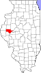 State map highlighting Schuyler County