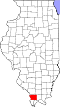 State map highlighting Union County