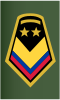 Rank insignia of sargento mayor de comando conjunto of the Colombian Army.svg