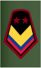 Rank insignia of sargento mayor of the Colombian Army.svg