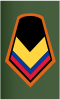 Rank insignia of sargento segundo of the Colombian Army.svg