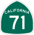 State Route 71 marker
