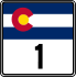State Highway 1 marker