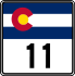 State Highway 11 marker
