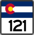 State Highway 121 marker