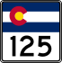 State Highway 125 marker
