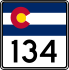 State Highway 134 marker