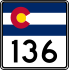 State Highway 136 marker