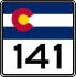 State Highway 141 marker