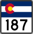 State Highway 187 marker