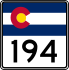 State Highway 194 marker