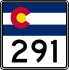 State Highway 291 marker