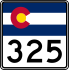 State Highway 325 marker