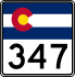 State Highway 347 marker