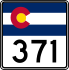 State Highway 371 marker