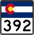 State Highway 392 marker