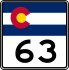 State Highway 63 marker
