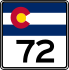 State Highway 72 marker