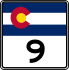 State Highway 9 marker
