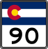 State Highway 90 marker