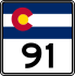 State Highway 91 marker