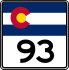 State Highway 93 marker