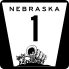 Nebraska Highway 1 marker