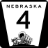 Nebraska Highway 4 marker