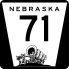 Nebraska Highway 71 marker