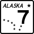Alaska Route 7 marker