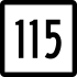 Route 115 marker
