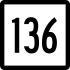 Route 136 marker