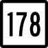 Route 178 marker
