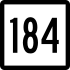 Route 184 marker