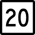 Route 20 marker