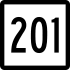Route 201 marker