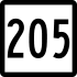 Route 205 marker