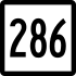Route 286 marker