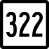 Route 322 marker